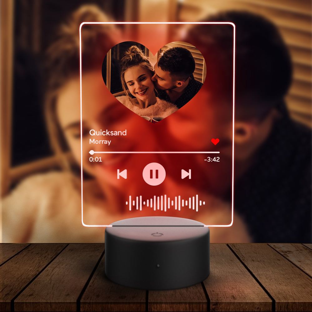 Heart Picture Code Night Light