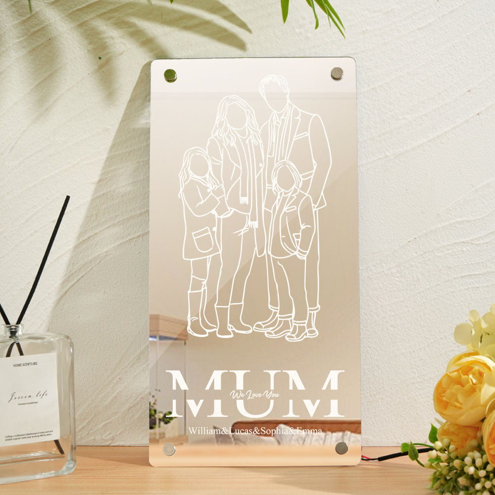 Silhouette Photo Mirror Light