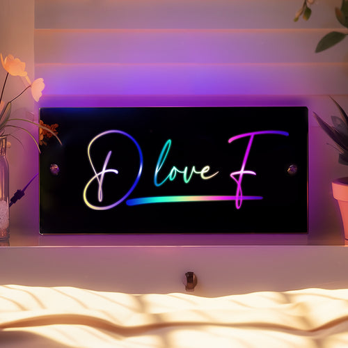 Custom Name Mirror Light