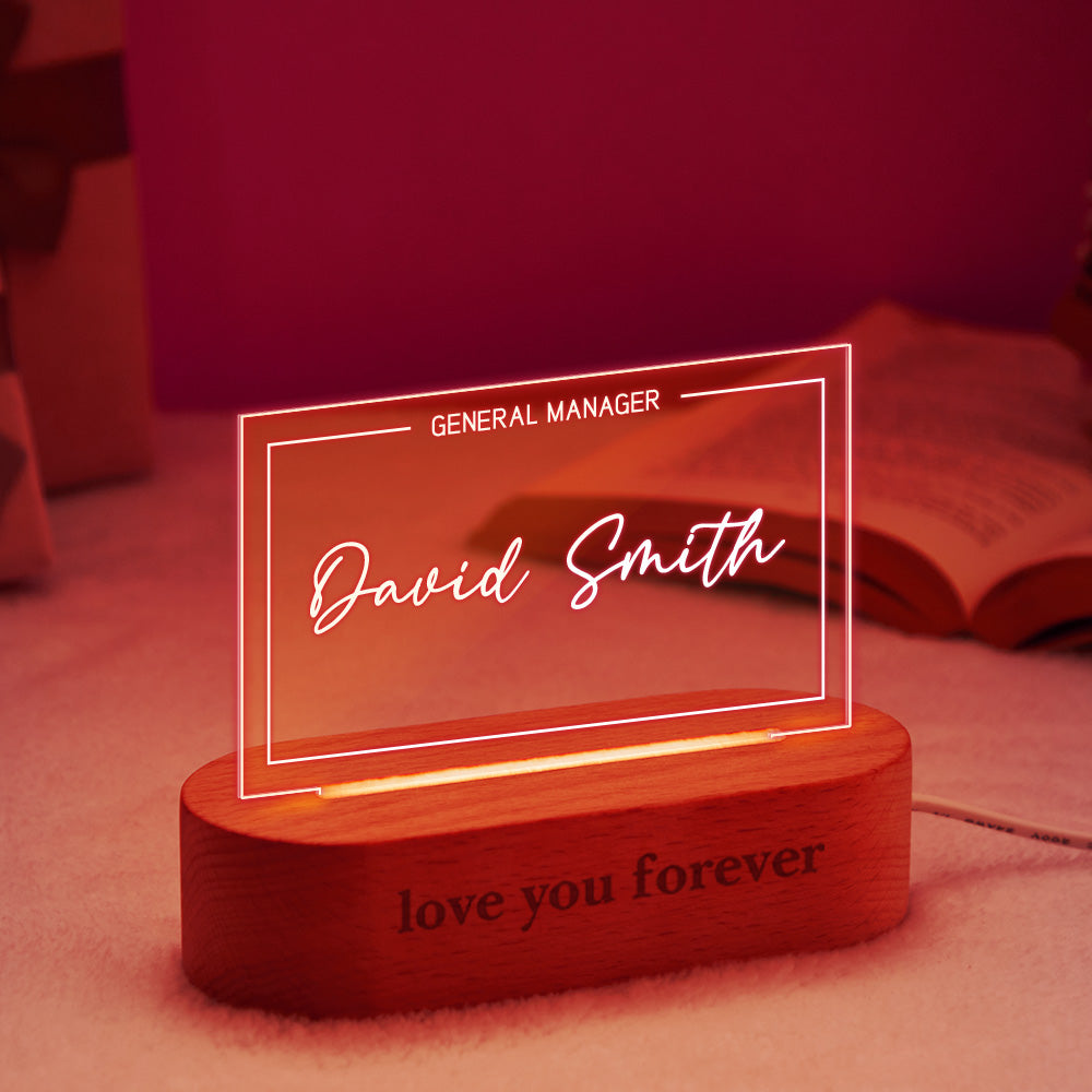 Office Name Plaque Night Light