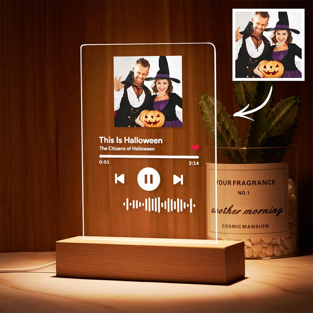Scan Acrylic Song Plaque Night Light