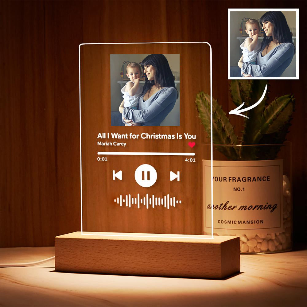 Scan Acrylic Song Plaque Night Light