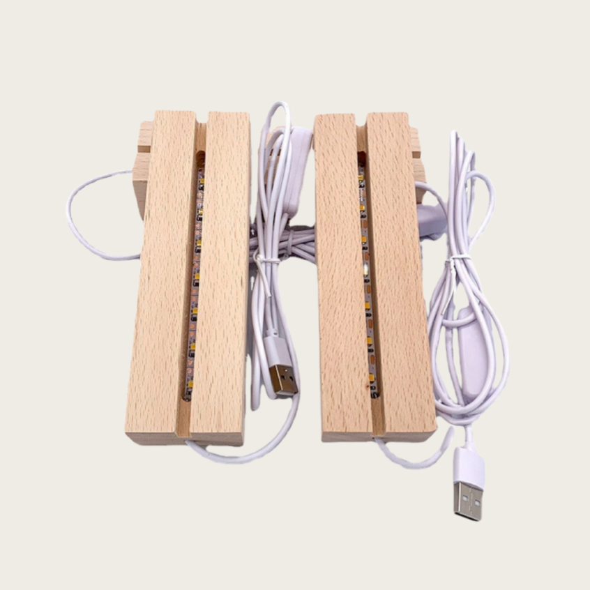 Wooden LED Lamp Base