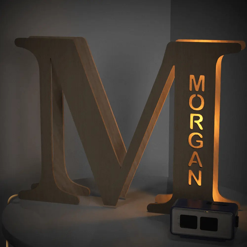 Custom Wooden Alphabet Night Light
