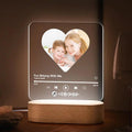 Heart Music Code Plaque Night Light