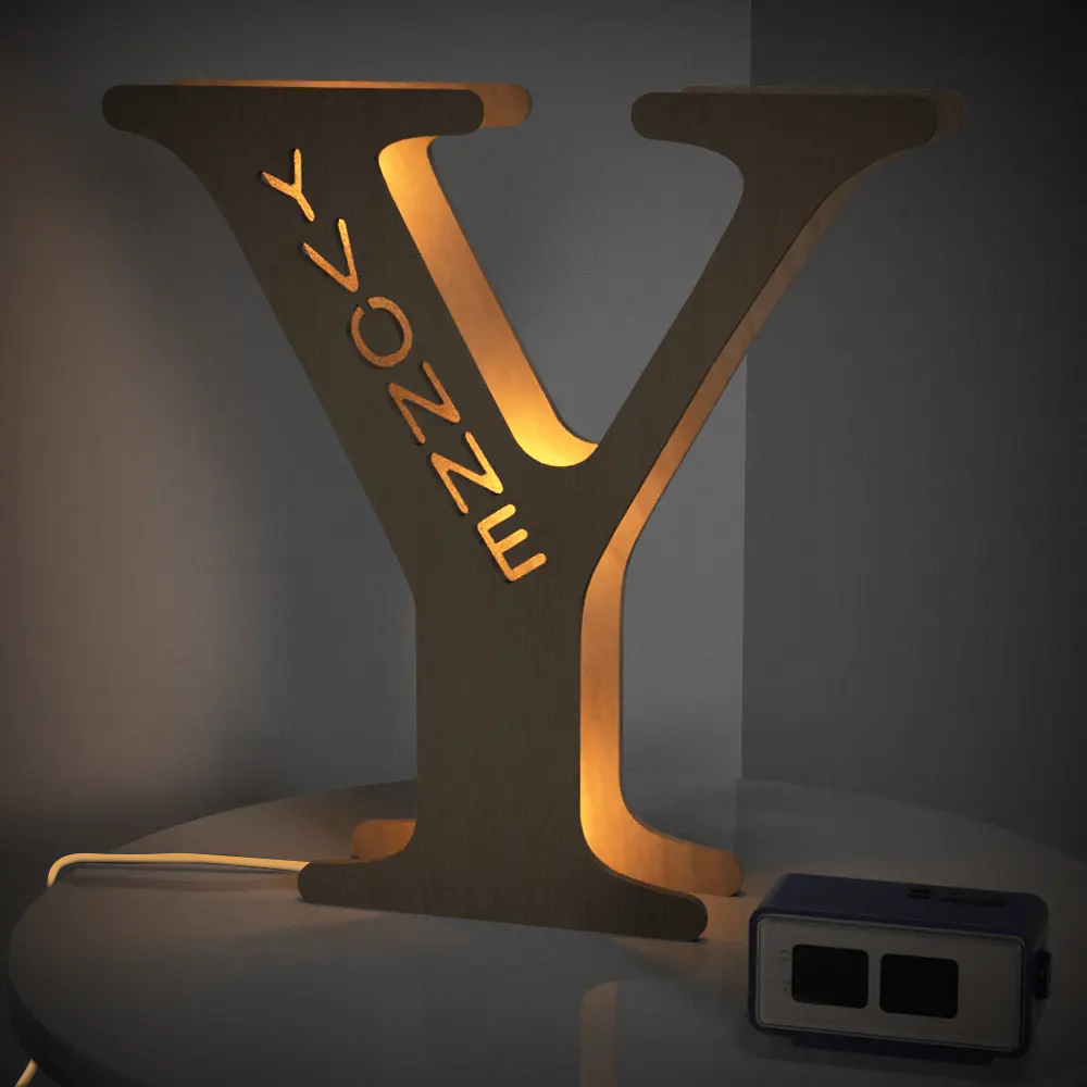 Custom Wooden Alphabet Night Light