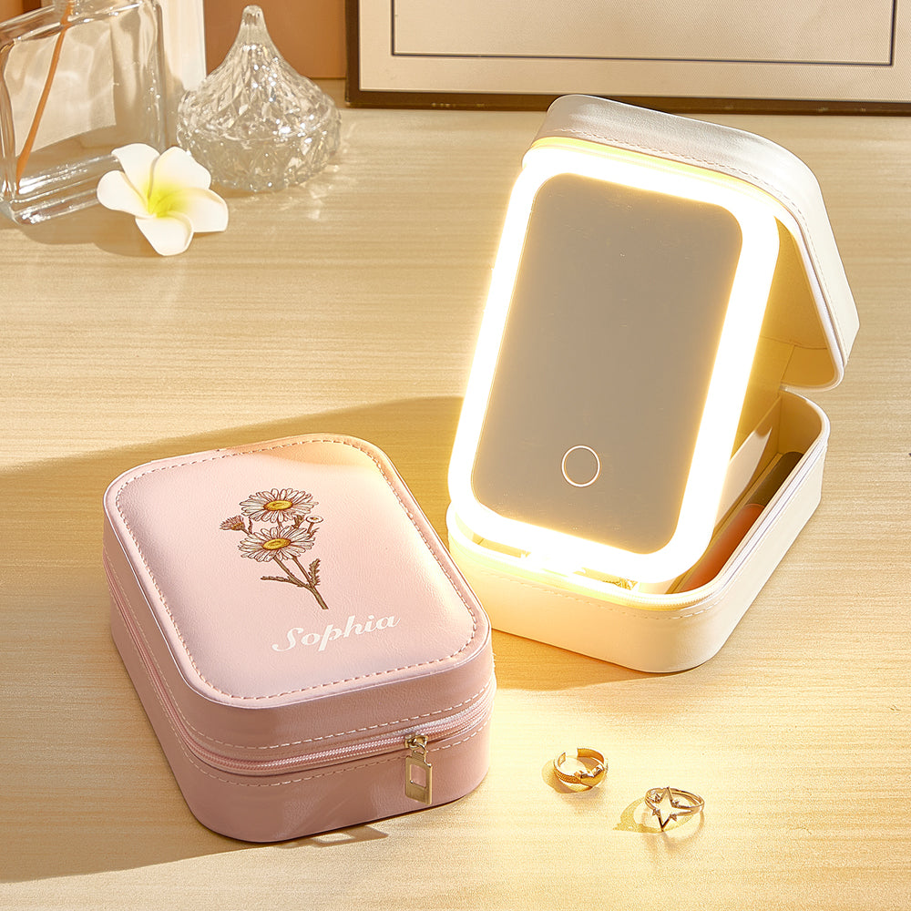 Birth Flower LED Mirror Box