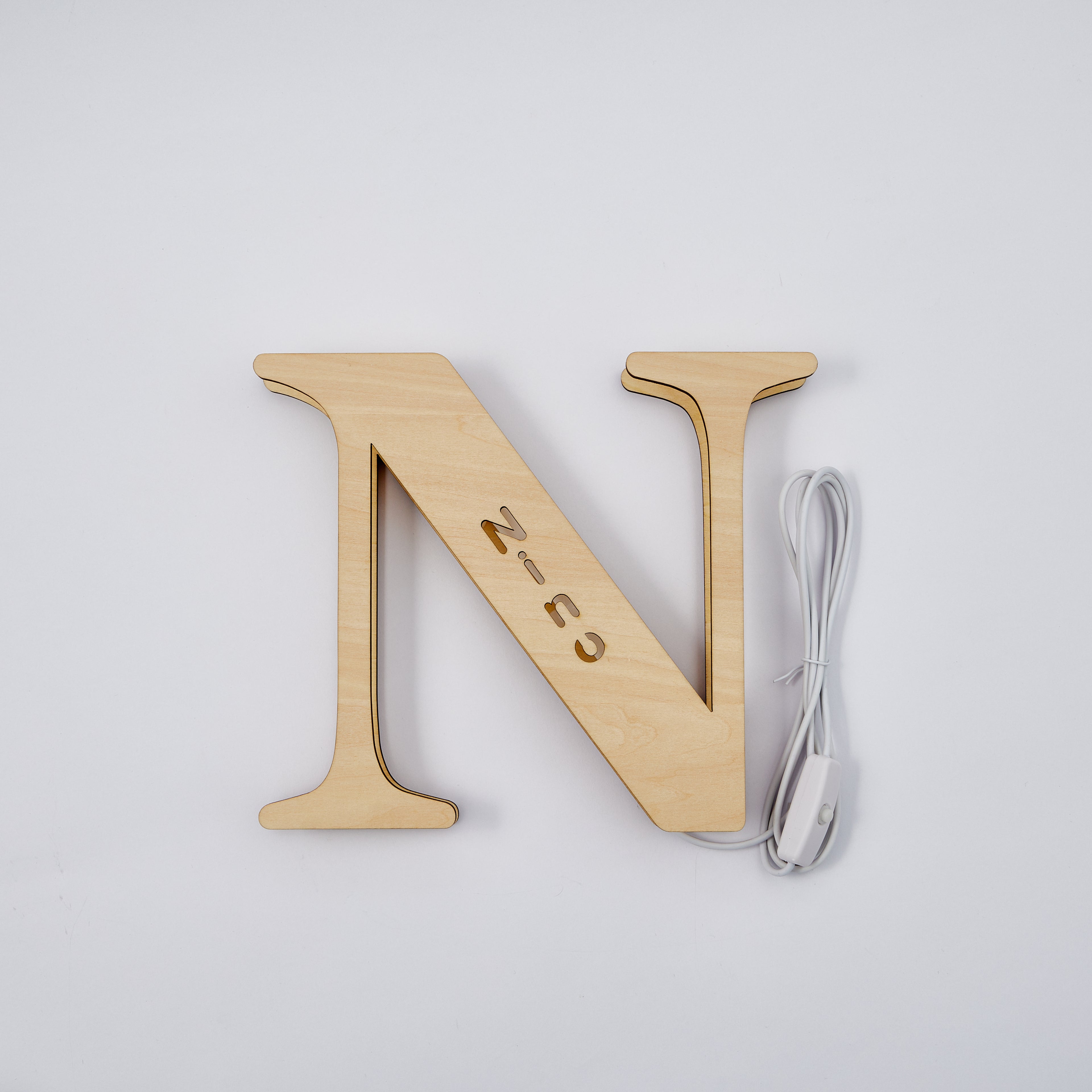Custom Wooden Alphabet Night Light