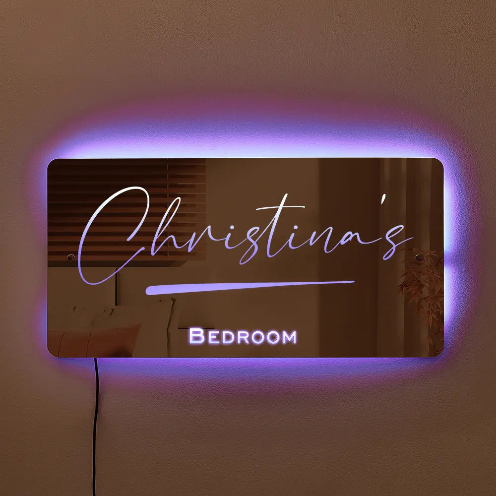 Name Light Up Mirror
