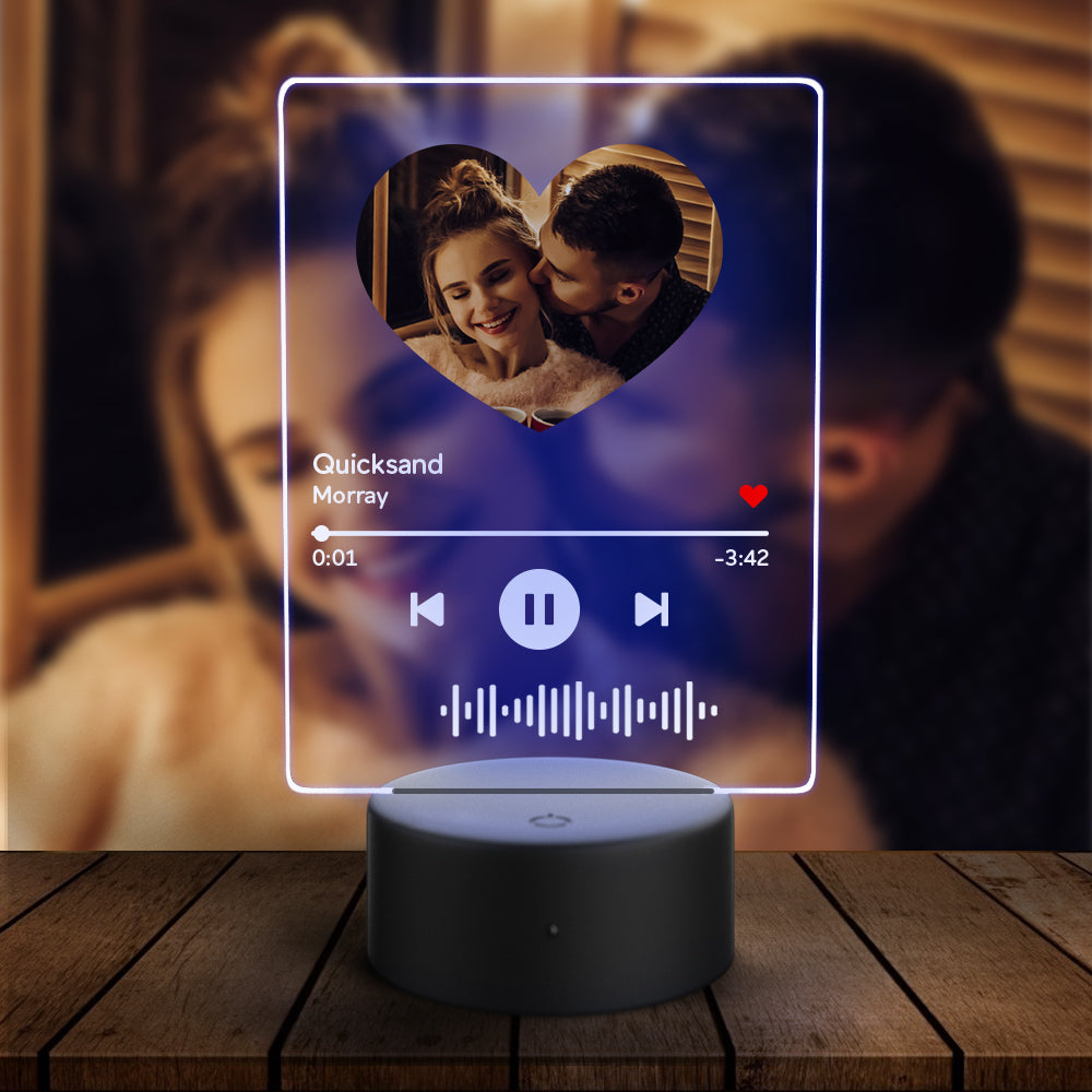 Heart Picture Code Night Light