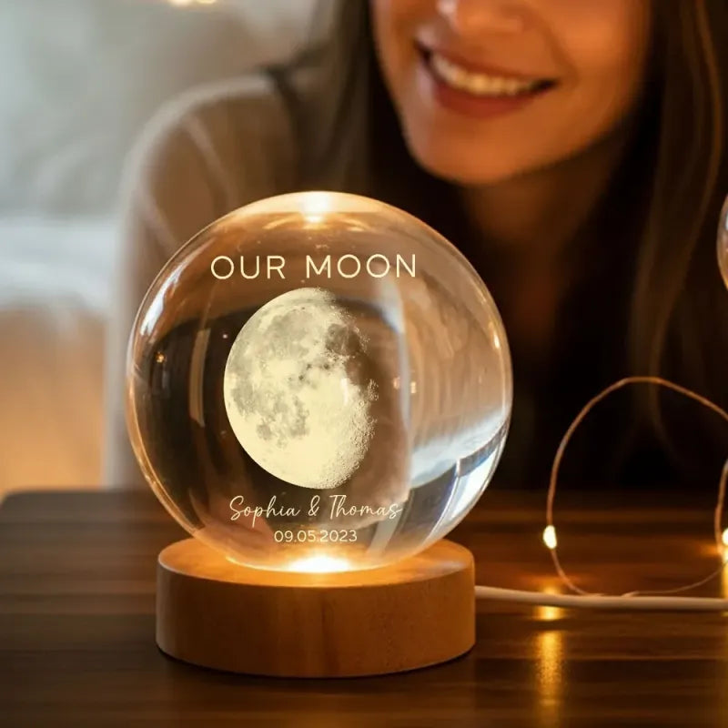 Moon Phase Crystal Night Light