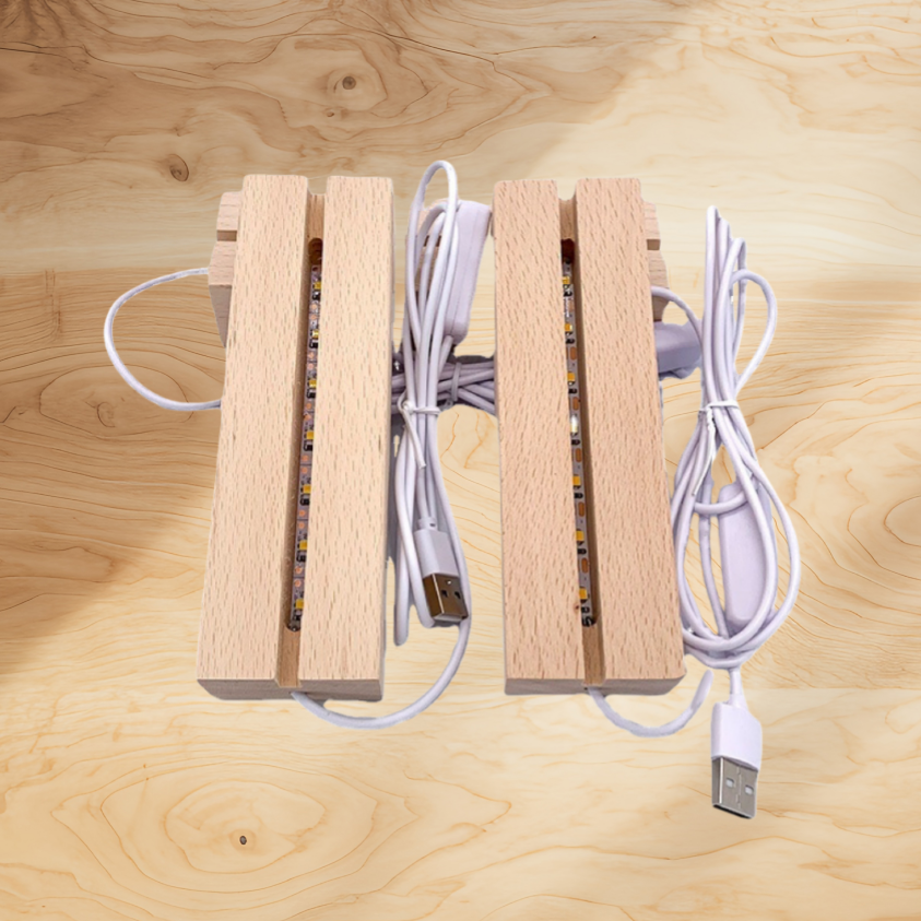 Wooden LED Lamp Base