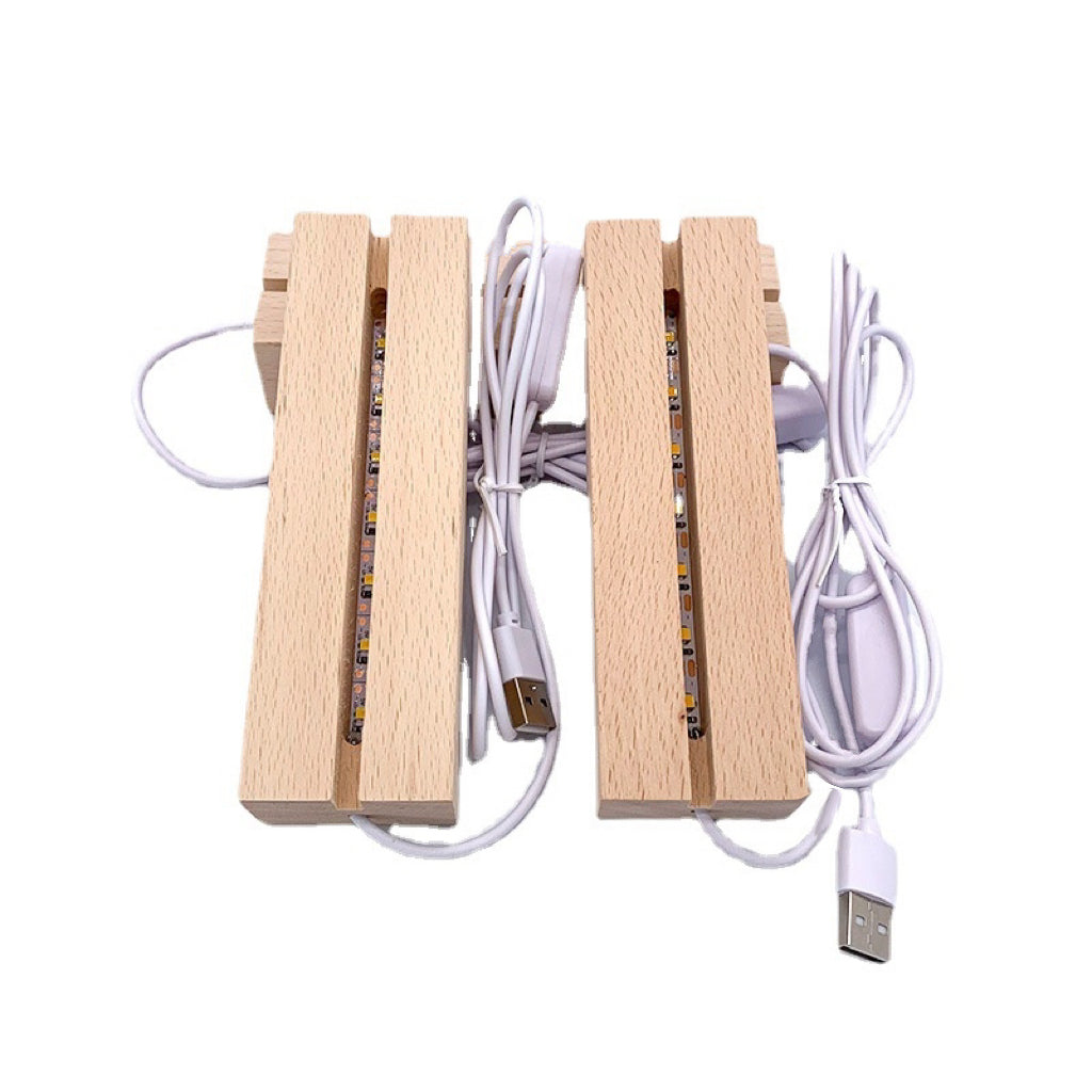 Wooden LED Lamp Base