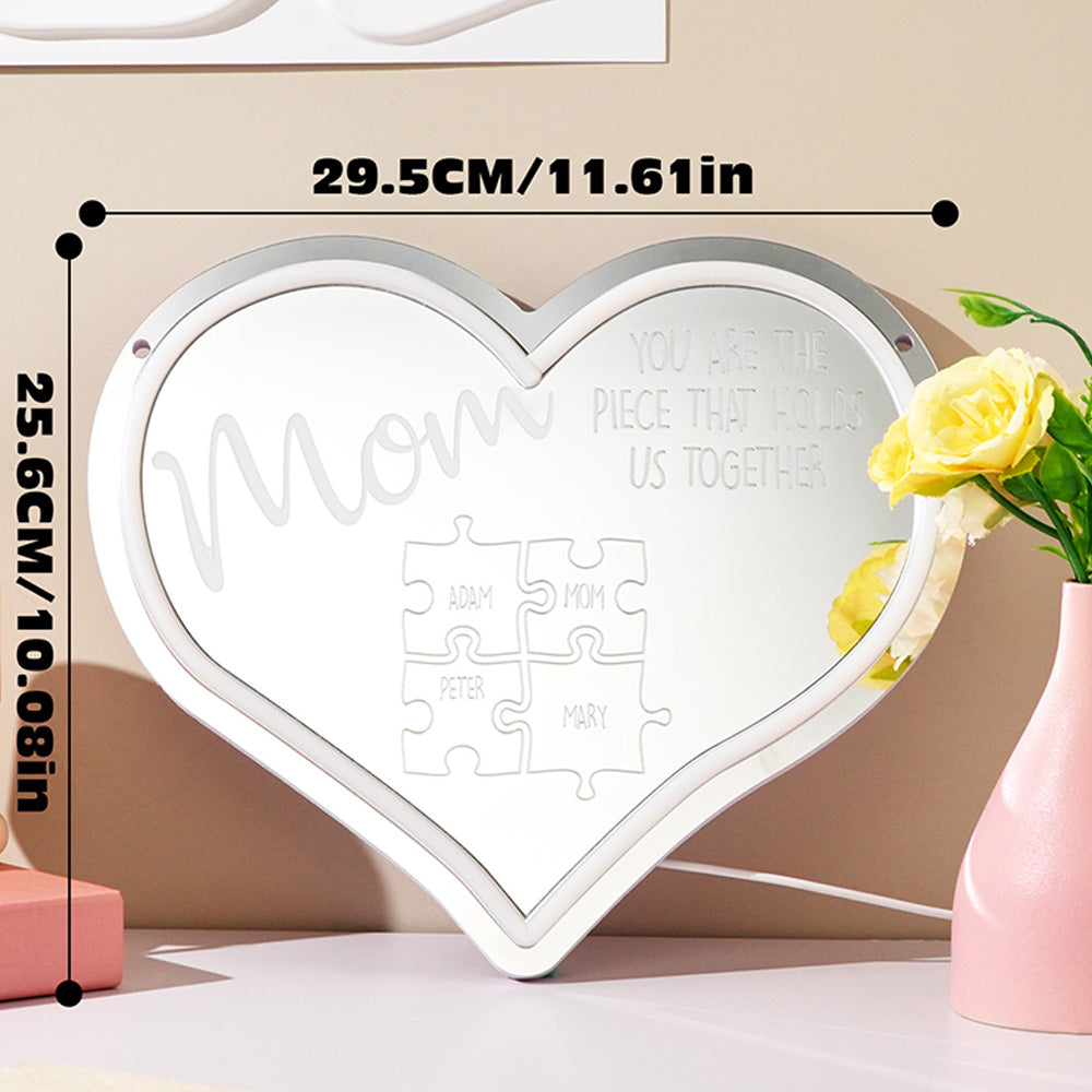 Puzzle Neon Mirror Light