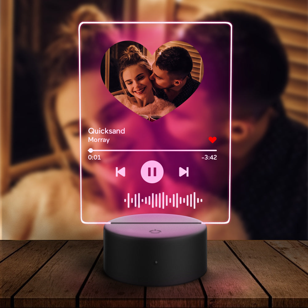 Heart Picture Code Night Light