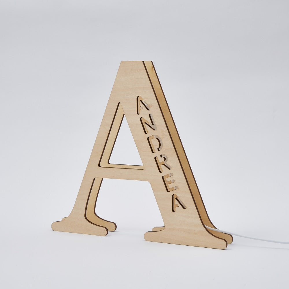 Wooden Name Letter Night Light