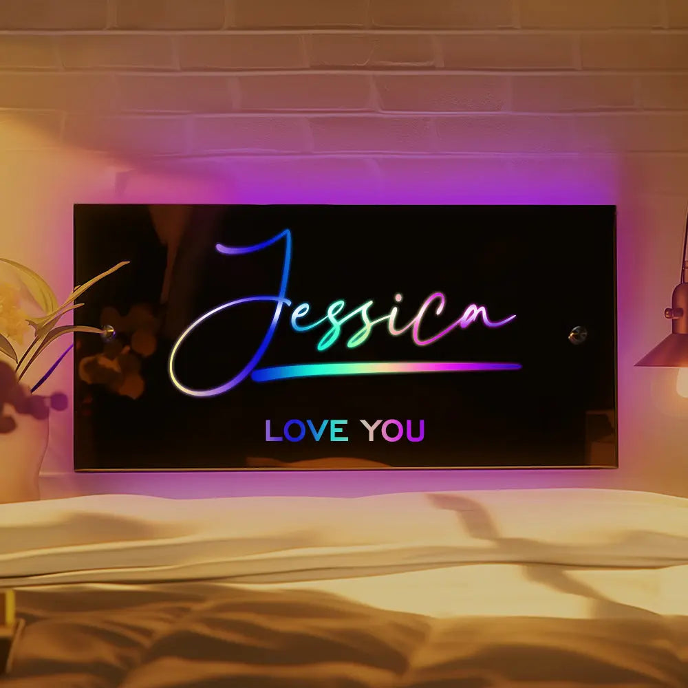 Name Light Up Mirror