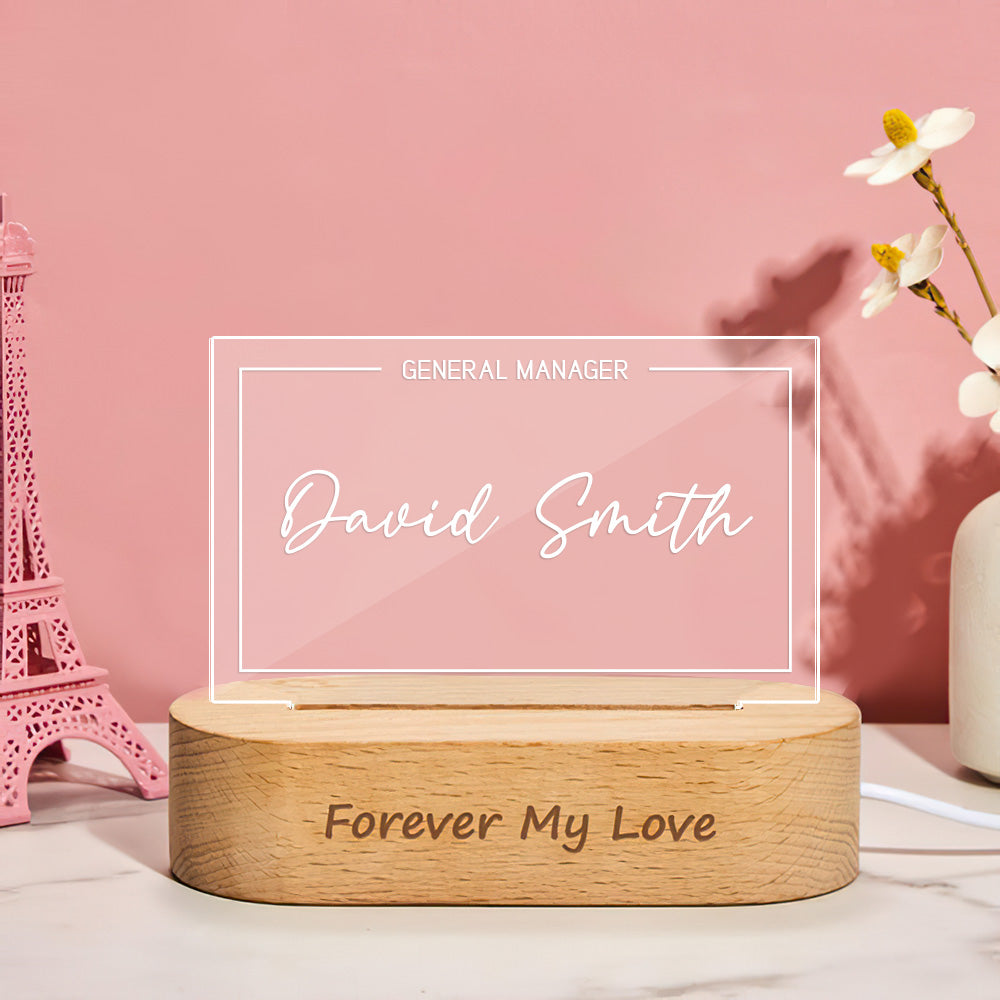 Office Name Plaque Night Light