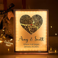 Map Mirror Night Light