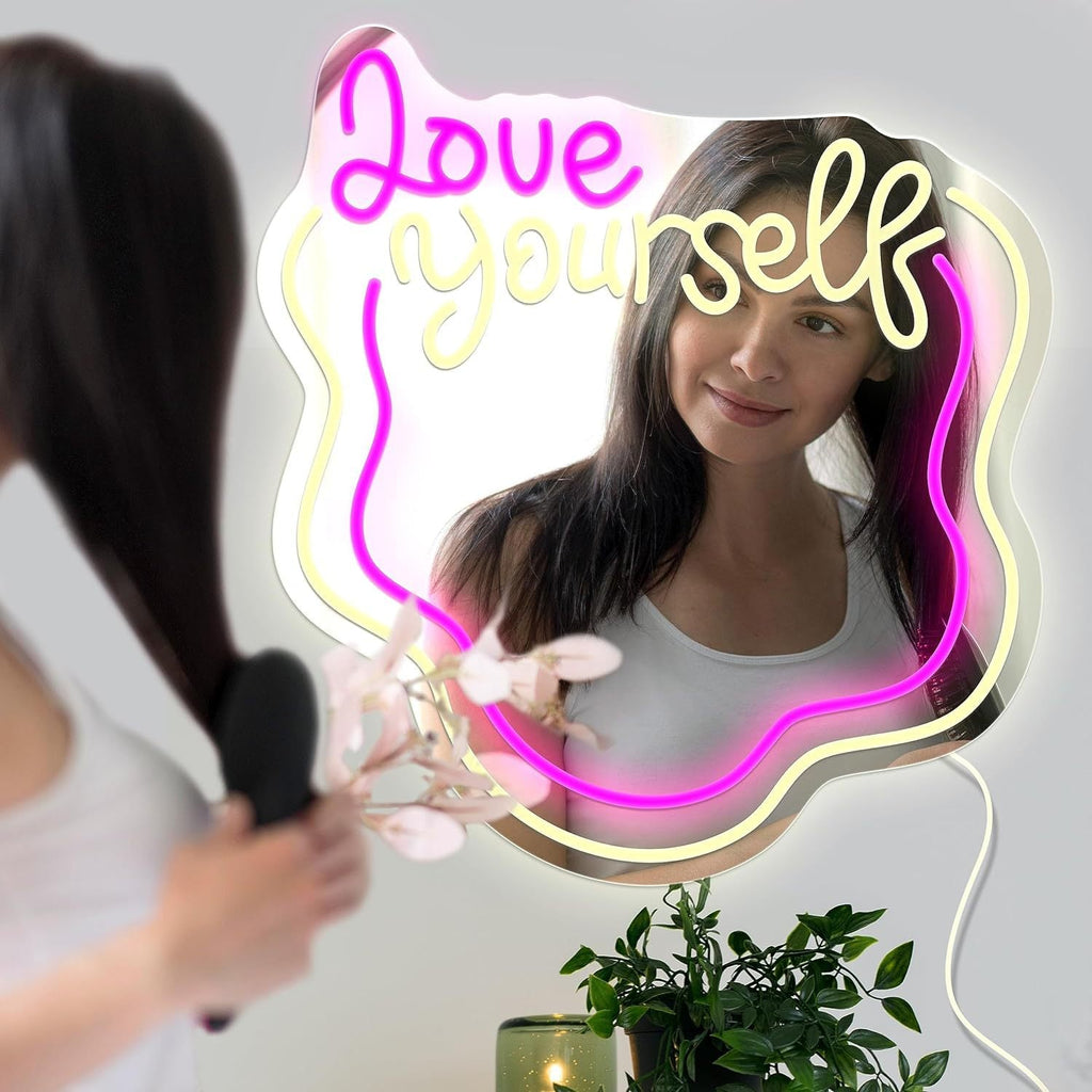 Neon Mirror Wall Light