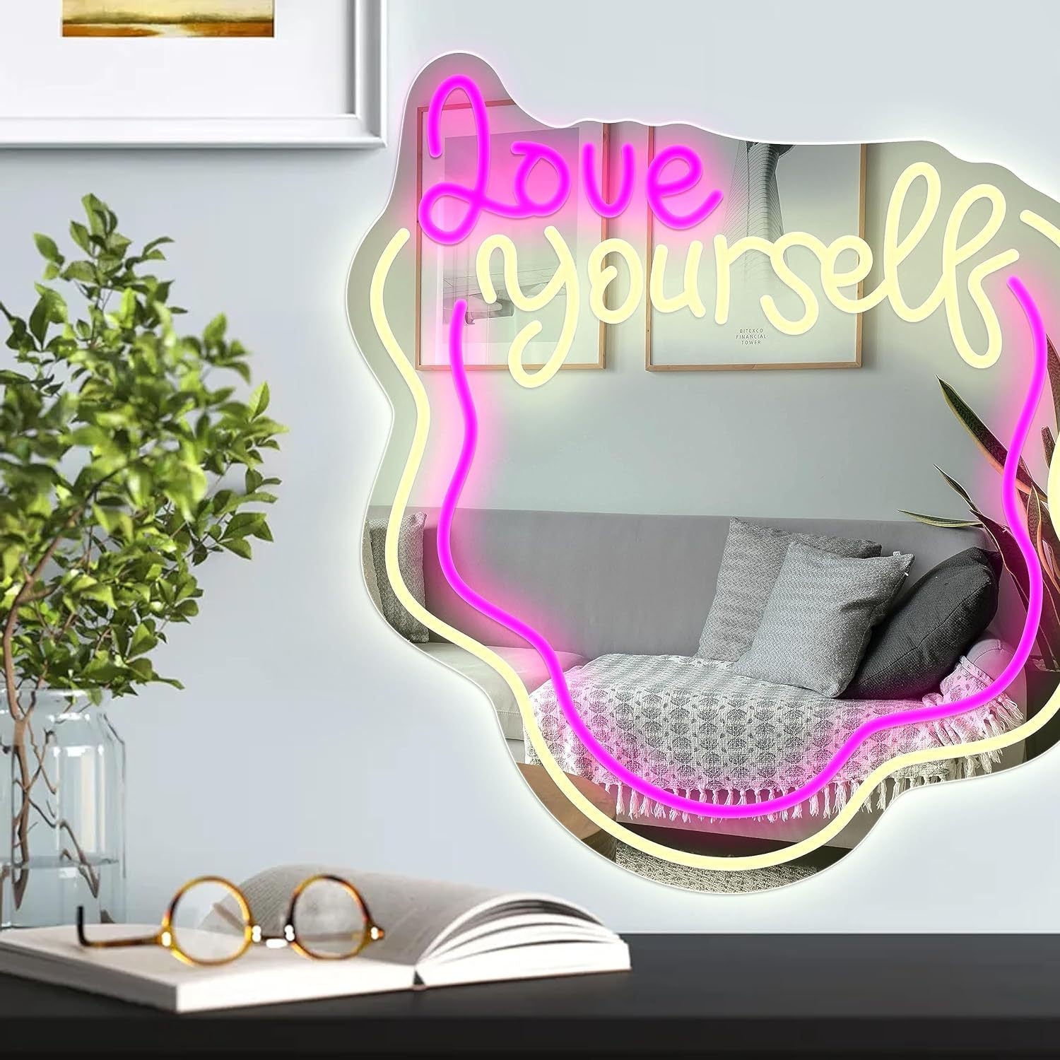 Neon Mirror Wall Light