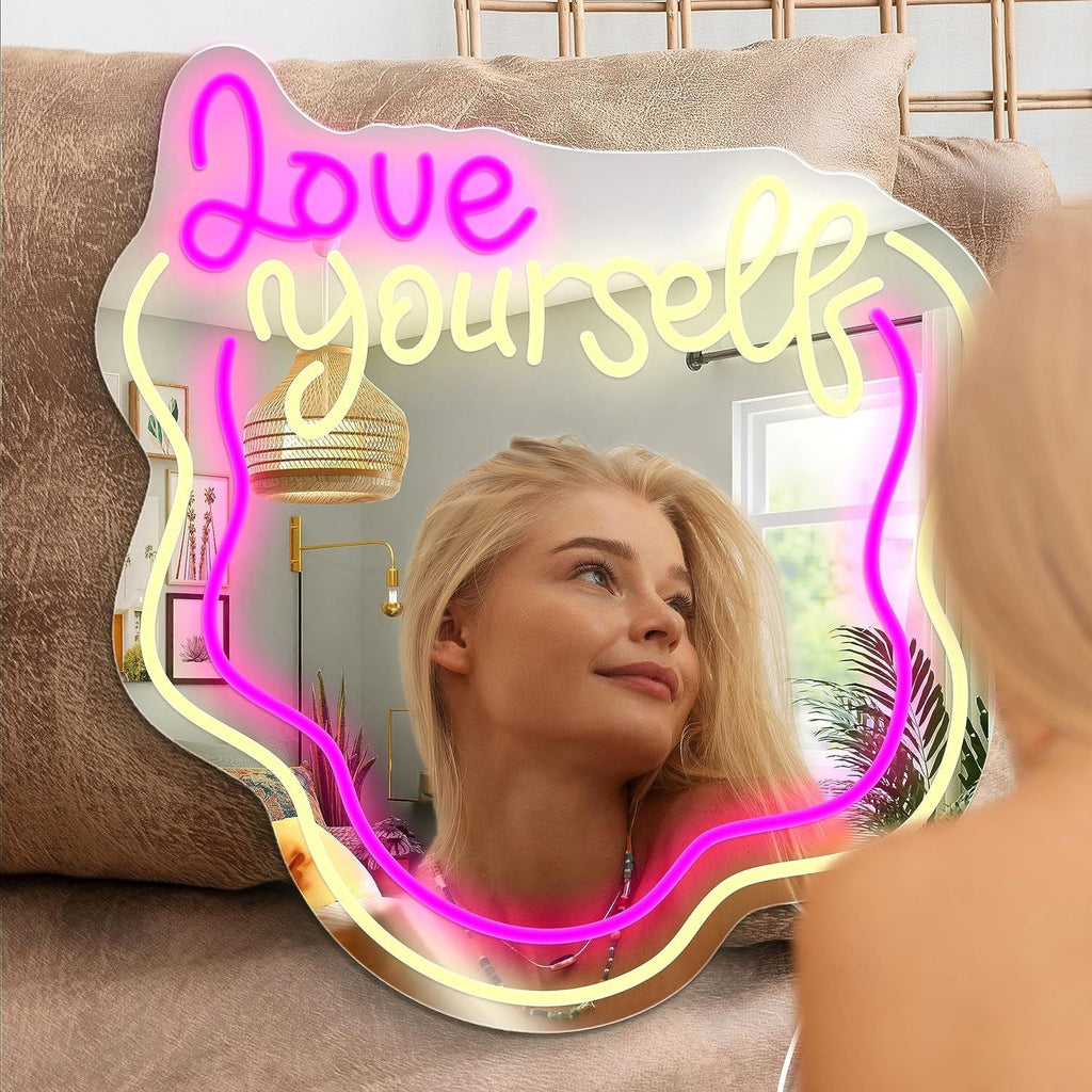 Neon Mirror Wall Light