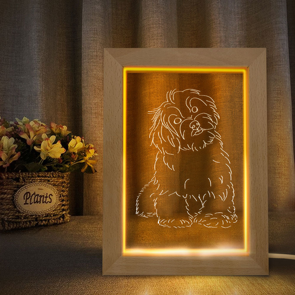 Wood 3D Photo Frame Night Light