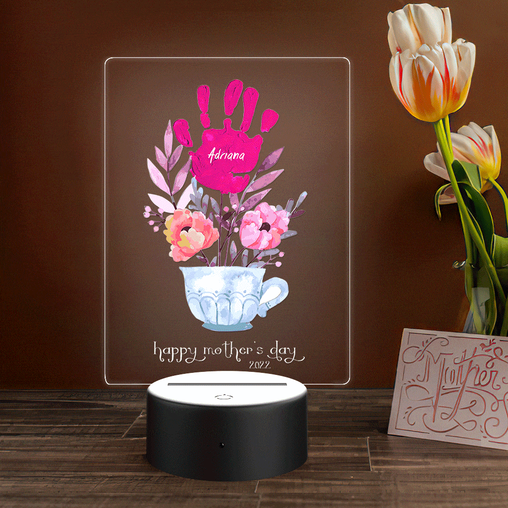 Handprint Name Night Light