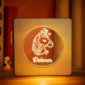 Unicorn Wood Frame Night Light
