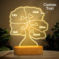 Family Tree Names Night Light
