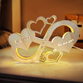 Infinity Heart Wood Night Light