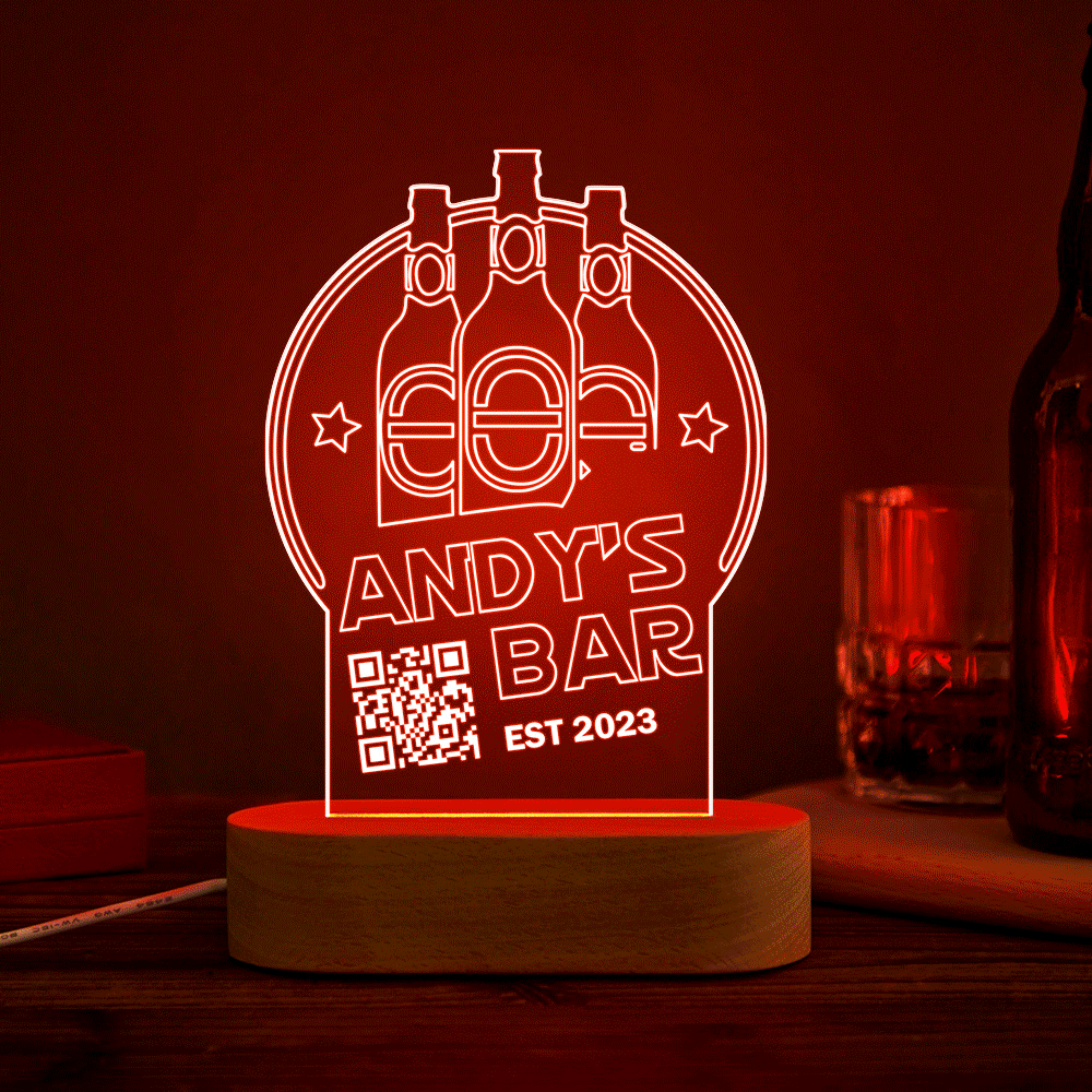 QR Code Bottle Night Light