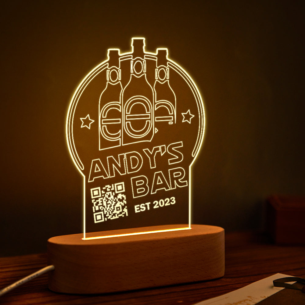QR Code Bottle Night Light