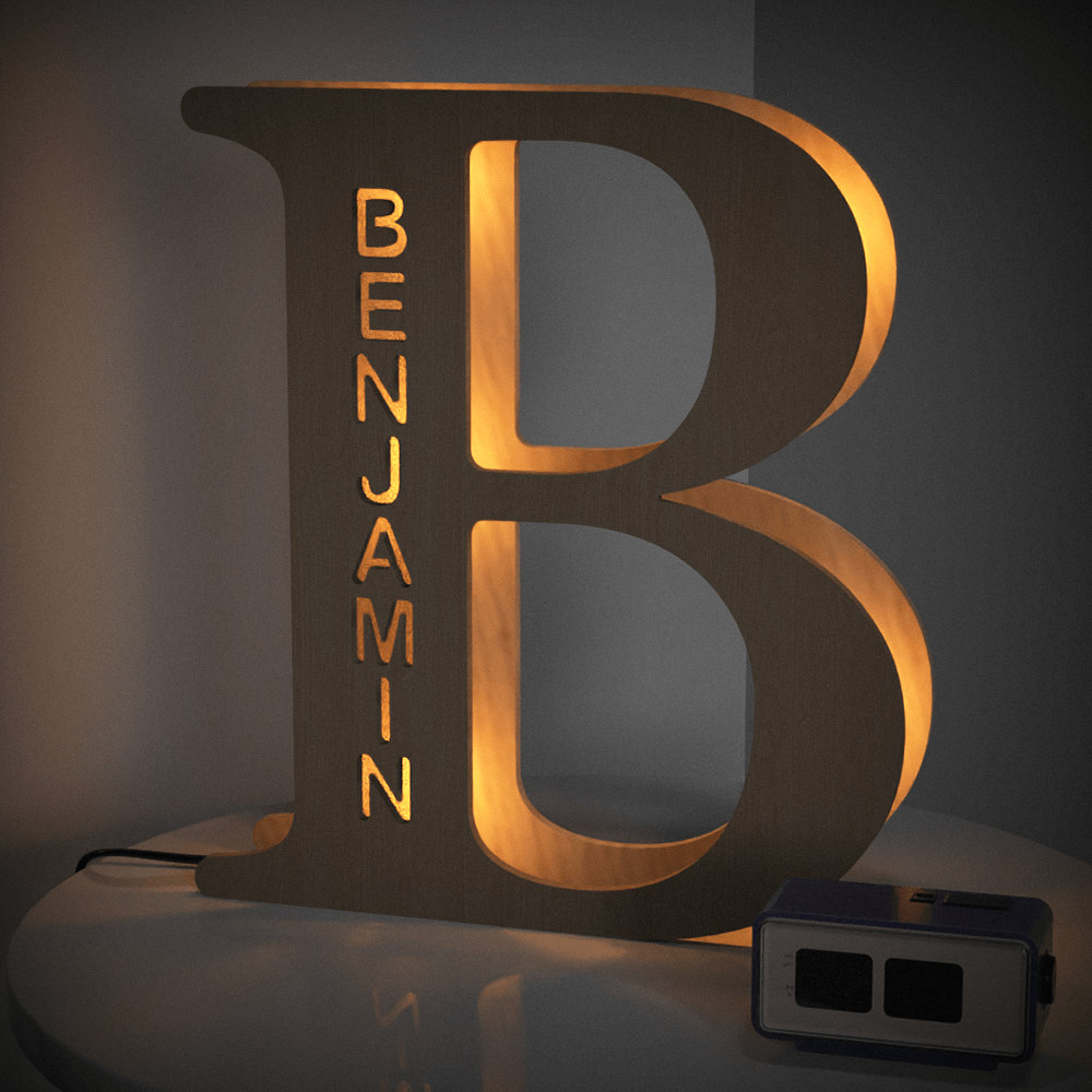 Wooden Name Letter Night Light