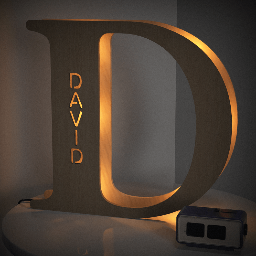 Wooden Name Letter Night Light