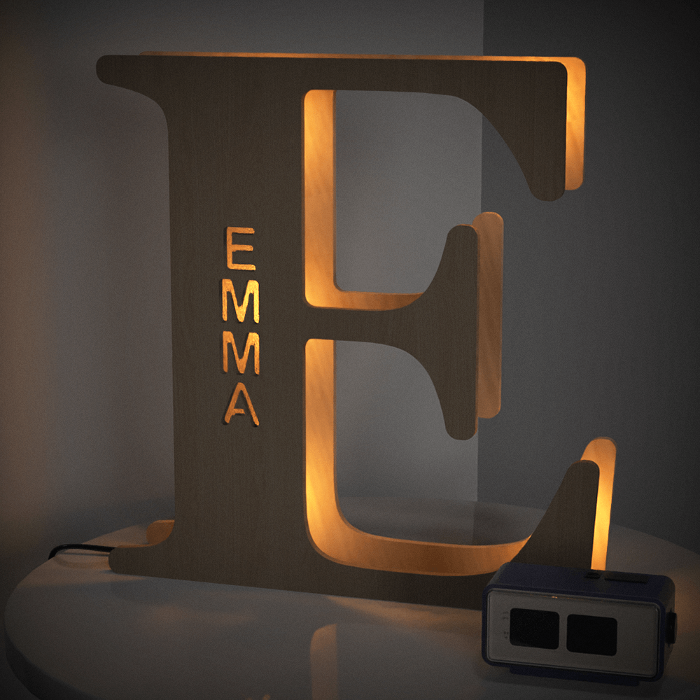 Wooden Name Letter Night Light