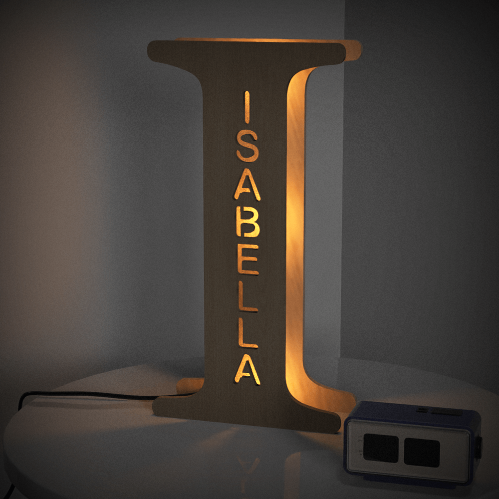 Wooden Name Letter Night Light