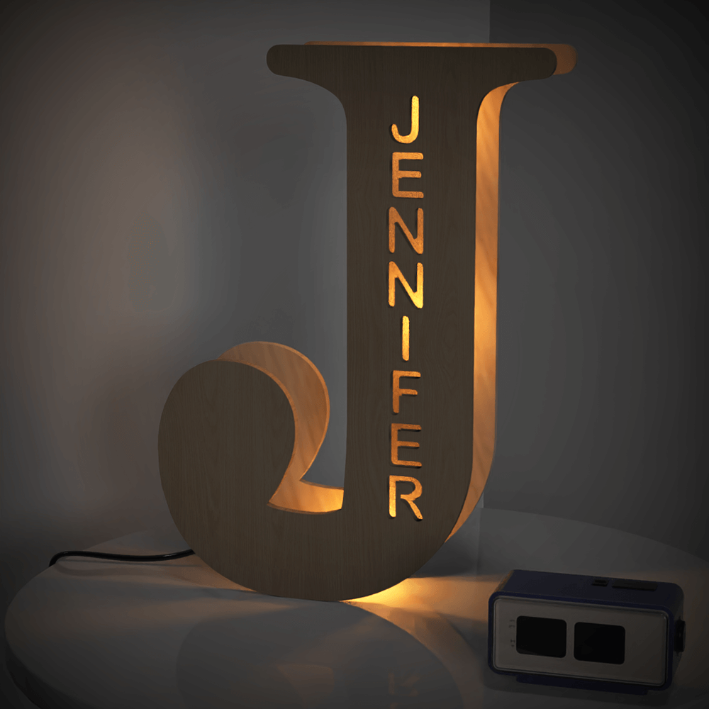 Wooden Name Letter Night Light