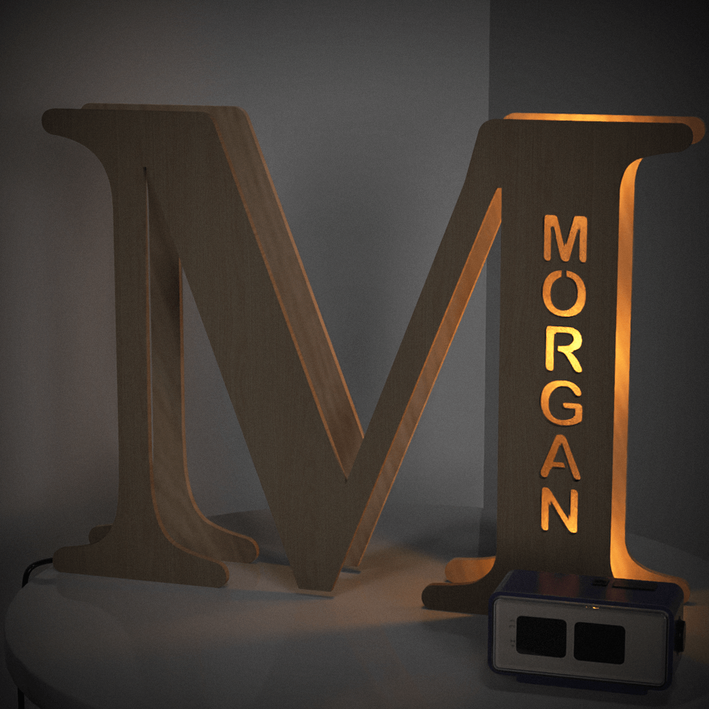 Wooden Name Letter Night Light