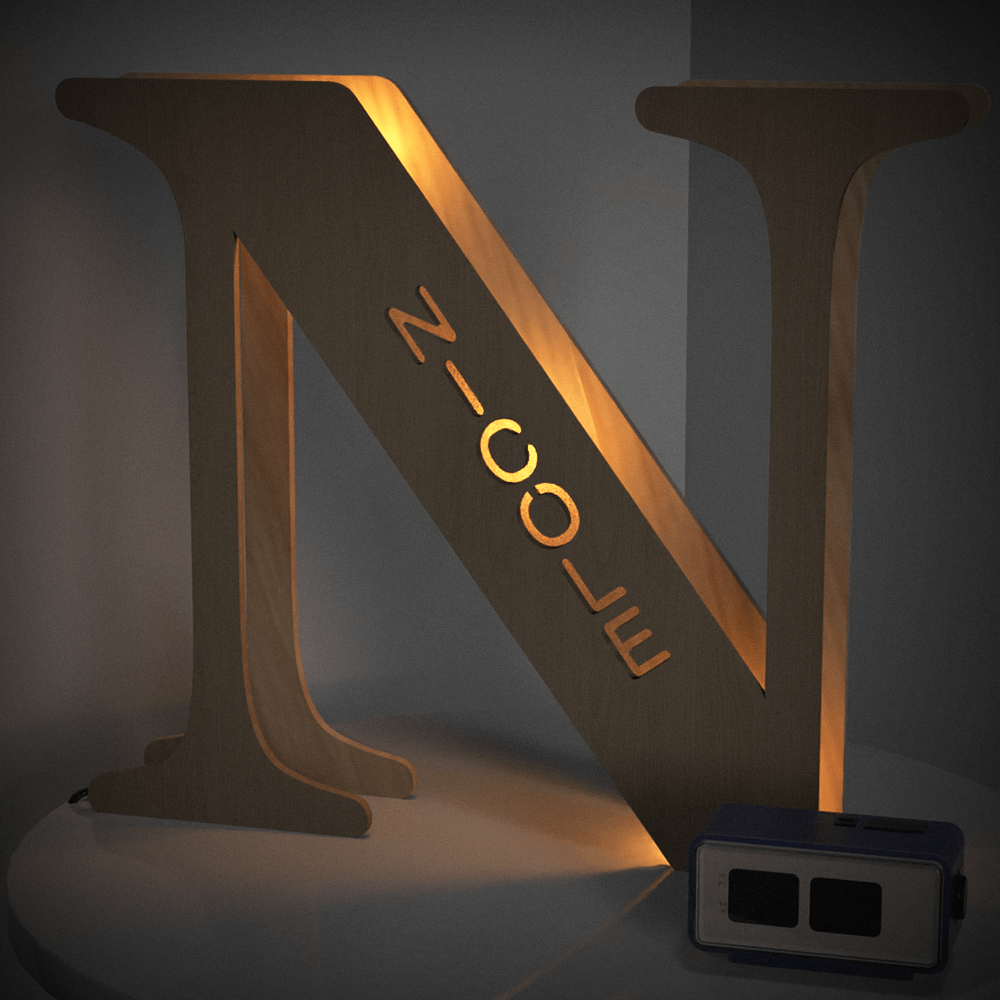 Wooden Name Letter Night Light