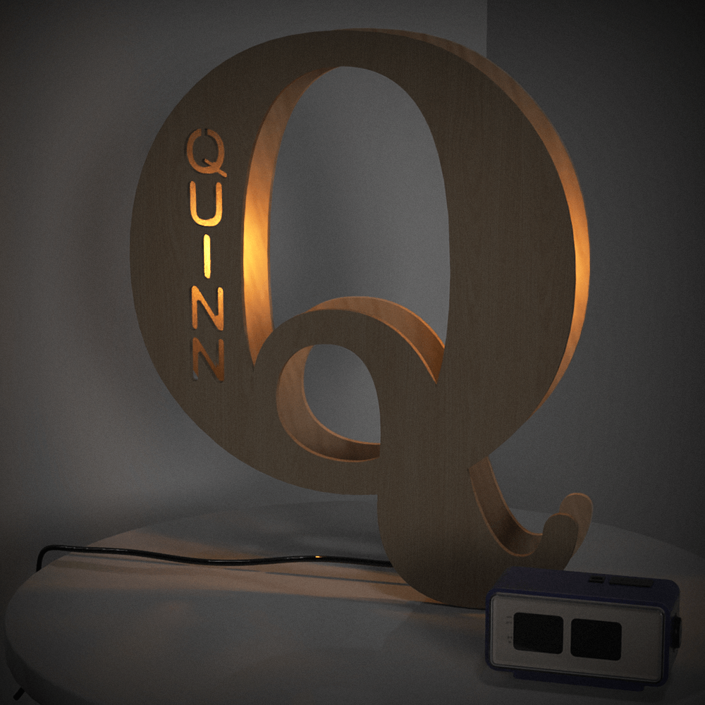 Wooden Name Letter Night Light