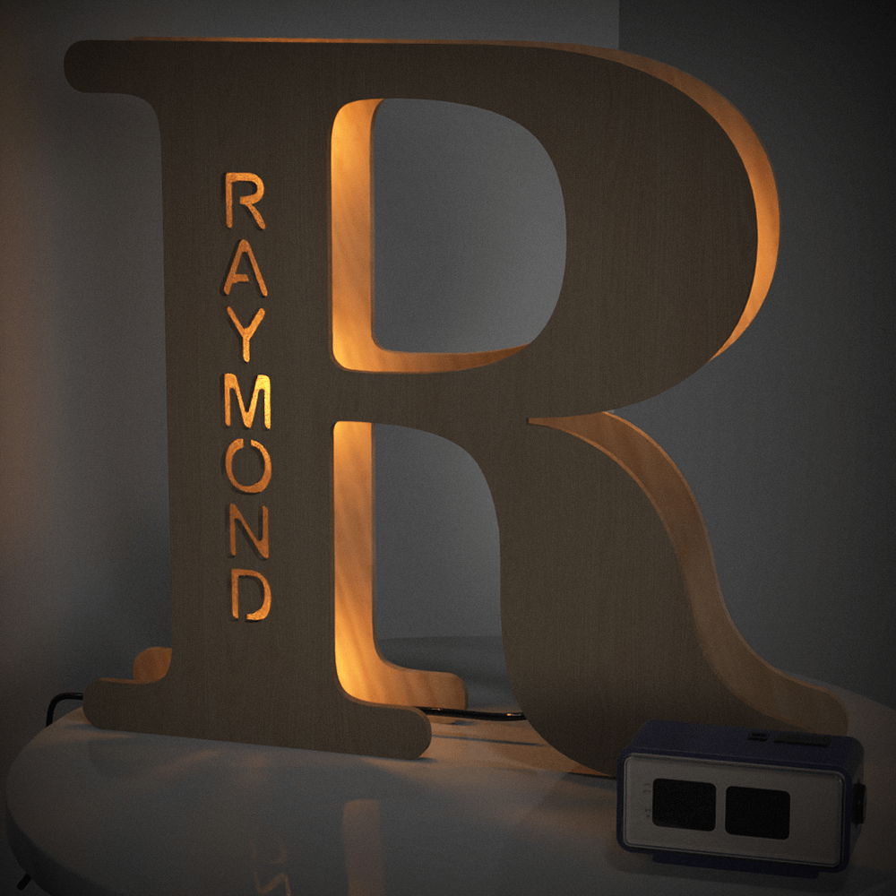 Wooden Name Letter Night Light