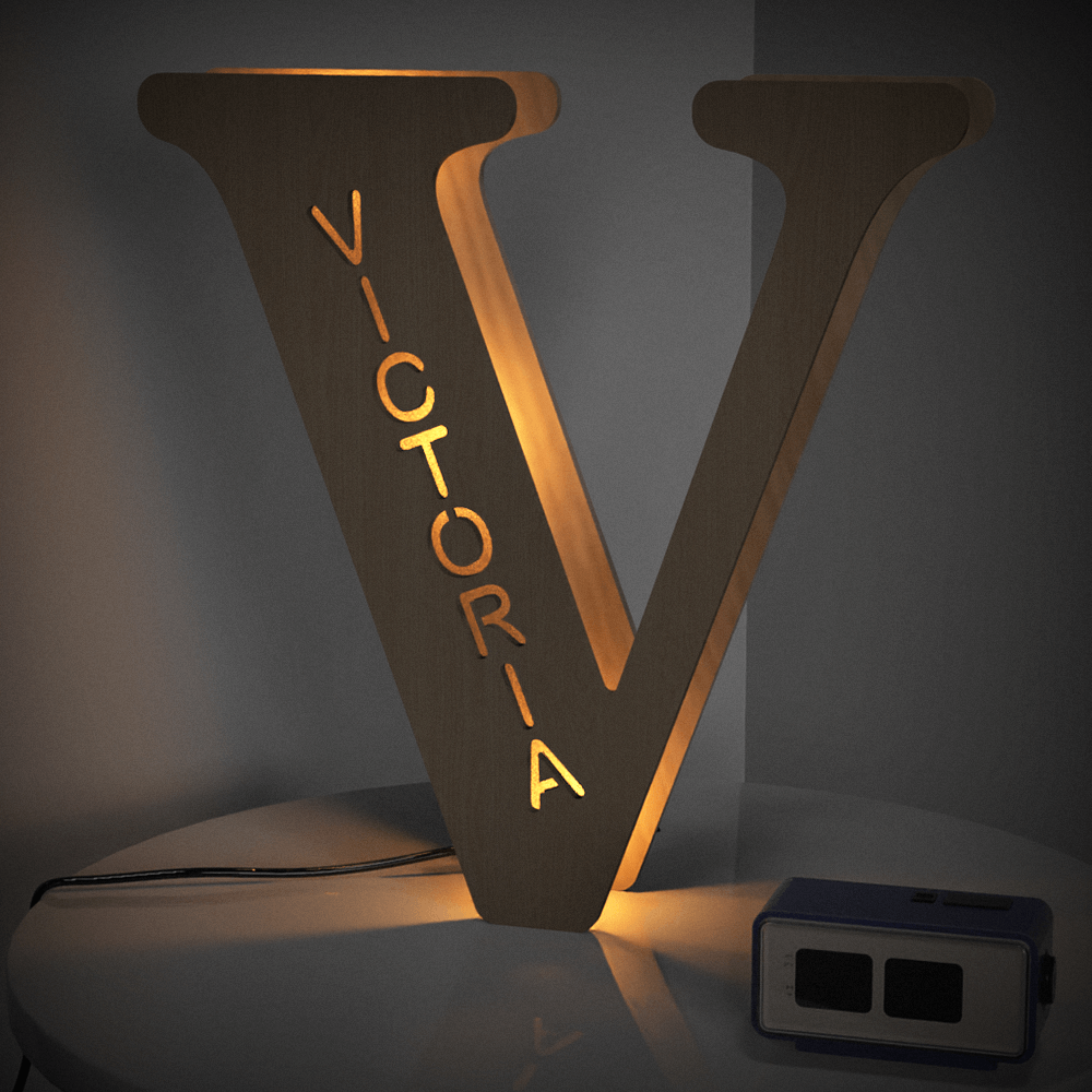 Wooden Name Letter Night Light
