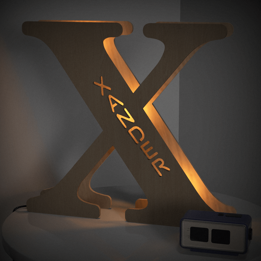 Wooden Name Letter Night Light