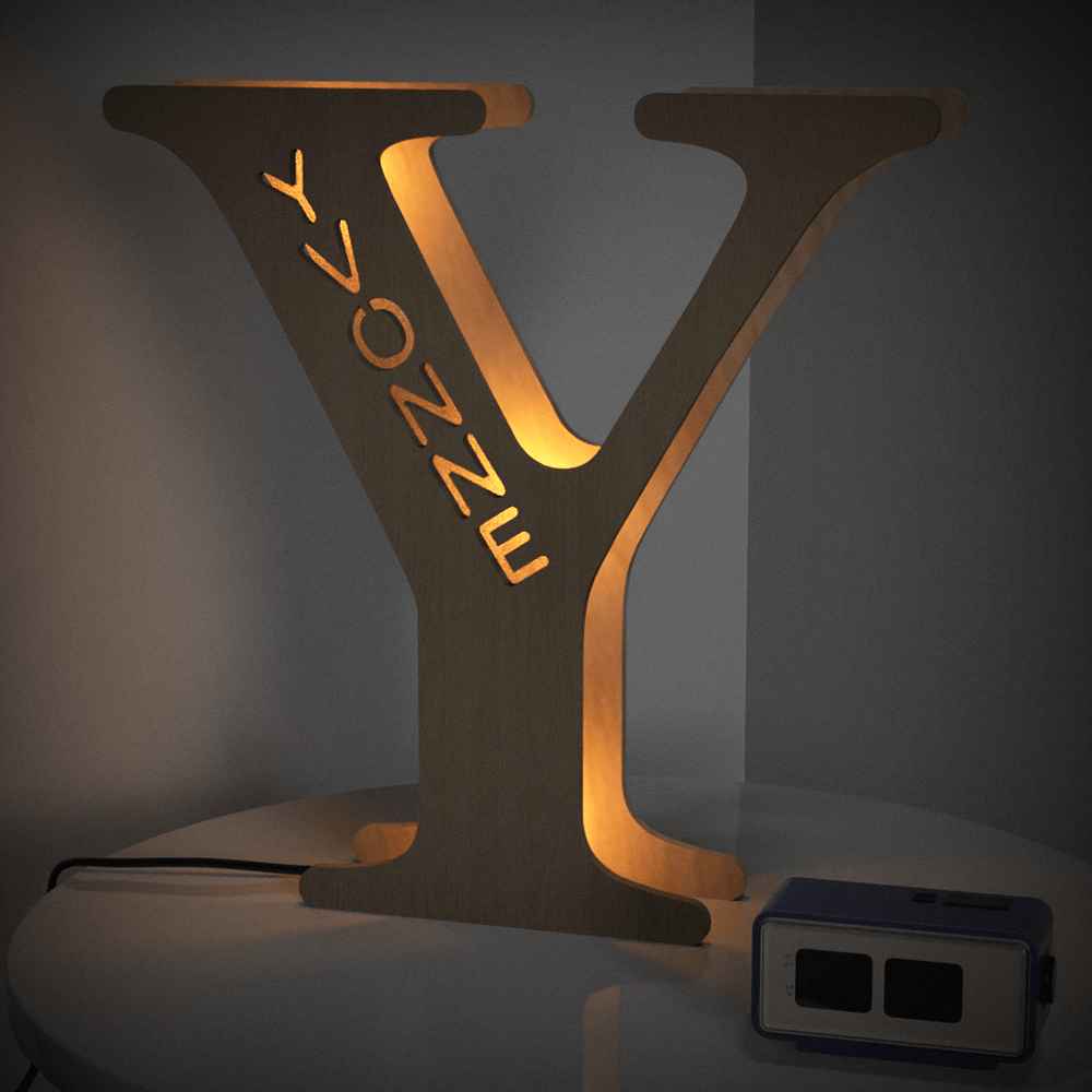 Wooden Name Letter Night Light
