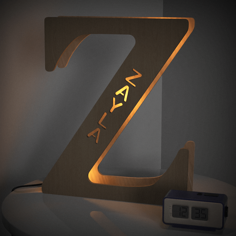 Wooden Name Letter Night Light