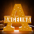Initial Letter Wood Night Light