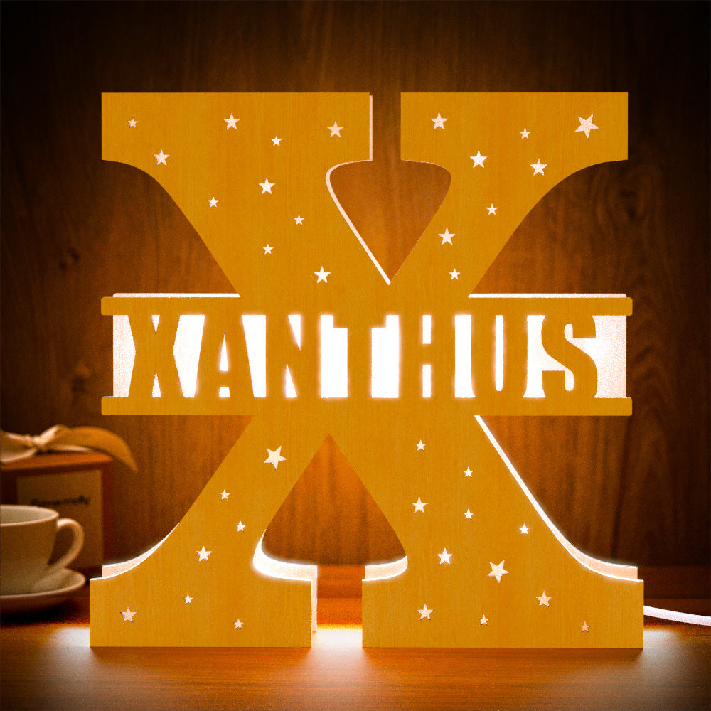 Initial Letter Wood Night Light