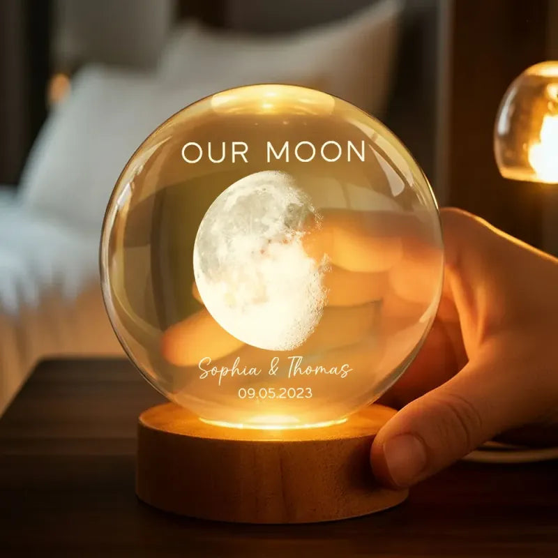 Moon Phase Crystal Night Light