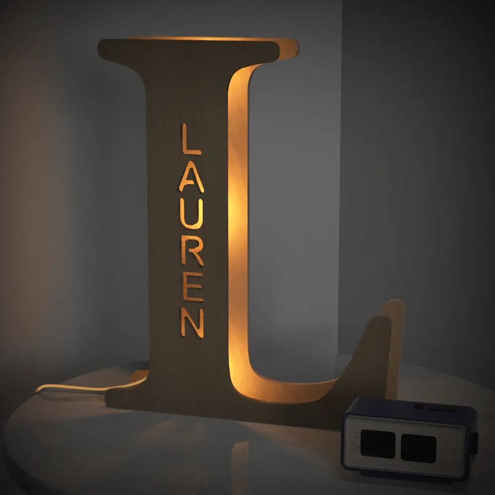 Custom Wooden Alphabet Night Light